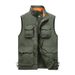 Gilet leggero in rete da uomo con tasche multiple, giacca casual ampia primaverile-autunnale, gilet traspirante con cappuccio e cerniera frontale aperta per esterni_voghion.com