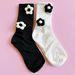 Puffy Daisy Embellished Socks Set Of 2_voghion.com