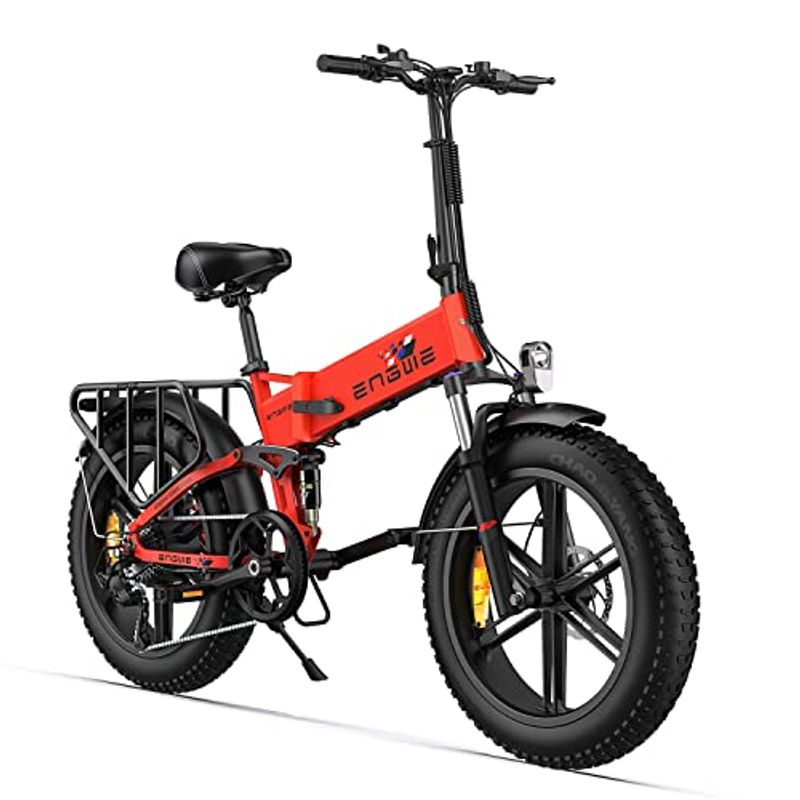 ENGWE E-Bike foldesykkel herre 48 V 13 Ah avtakbart batteri, 250 W elsykkel 20 x 4,0 tommer fettdekk 7-trinns_voghion.com