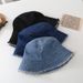 Hot Sale Hip Hop Männer Denim Gewaschen Retro Eemer Männer Grouss Gréisst Fëscherhutt Strand Vakanz Sonn INS Streetwear Summer Kappen Gorros_voghion.com
