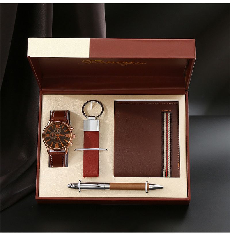 Watch Gift Set Father's Day Gift Set Men's Watch Belt Wallet Exquisite Gift Set Souvenir Business Gift_voghion.com