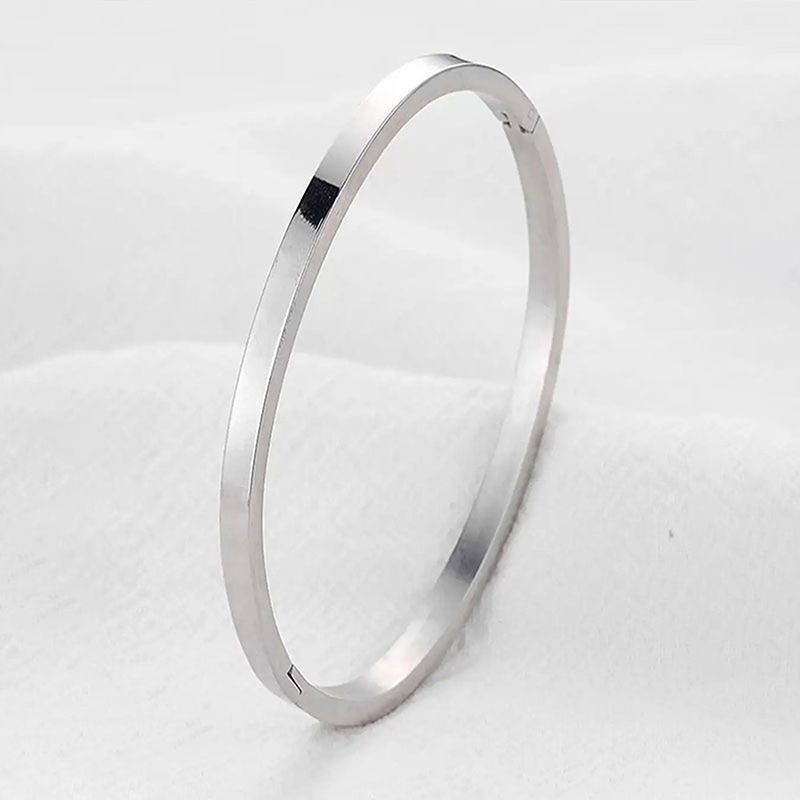 Bracciale con diamanti da donna, bracciale in acciaio al titanio dorato, bracciale in acciaio inossidabile per donna, design semplice di alta qualità, incisione personalizzabile, regolabile_voghion.com