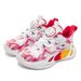Kinderschuhe Mesh-Basketballschuhe Frühling rotierende Schnalle Jungen Sportschuhe Doppel Mesh atmungsaktive Laufschuhe_voghion.com