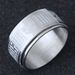 Rotating Versatile Heart Sutra 's Titanium Steel Index Finger Handicrafts Personalized Single Closed Ring for Trendy_voghion.com