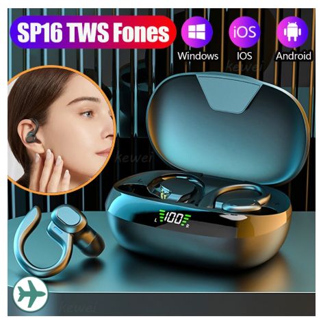 Écouteur Bluetooth d'origine SP16 pour iPhone Xiaomi Android Air Pro Led avec microphone_voghion.com