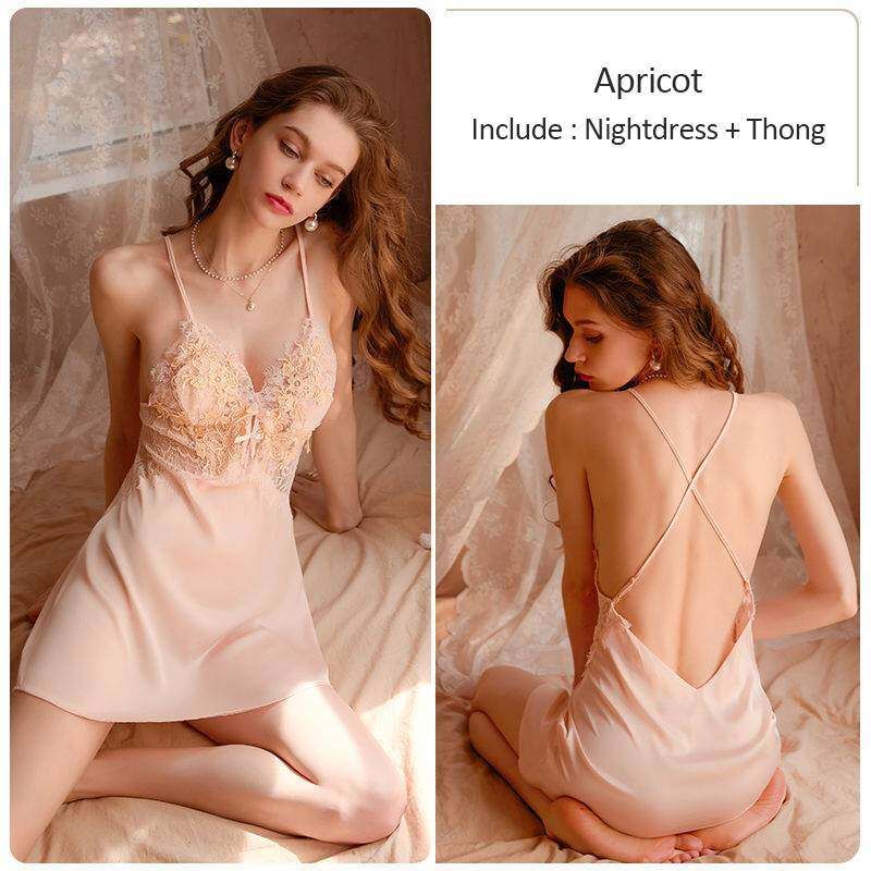 Christmas Honeymoon Lingerie Sleepwear Sexy Pamas Women Lace New Fashion High end Suspender Nightdress Ins Hot Home_voghion.com