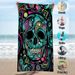Colored Skeleton Beach Towel, Superfine Fiber Beach Towel, Bath Towel, Versatile Square Towel, Beach Towel_voghion.com