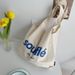 Women's niche fresh single shoulder canvas bag leisure letter large capacity Japanese style handbag female Korean_voghion.com