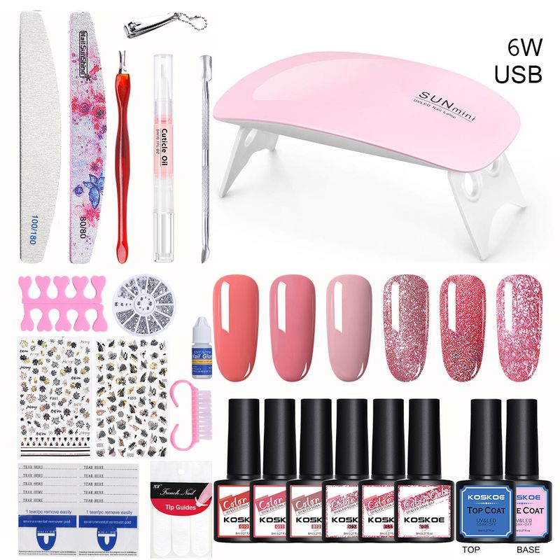 Nail Glue Nail Polish Combination Set New Phototherapy Glue Set Glitter Glue Phototherapy Lamp Nail Salon Dedicated_voghion.com