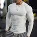 Men's Clothing tights men's quick drying sweat absorbent breathable long sleeved slim sports training T shirt uniform printed_voghion.com