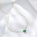 Damenschmuck S925 Sterling Silber Quadratische smaragdfarbene Edelsteinkette Nischendesign Leichter Luxus Einfache Schlüsselbeinkette mit einem einzelnen Diamanten_voghion.com