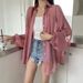Women's Clothing Ice Silk Sun Protection Shirt Women's Thin Cardigan Design Niche Drape Blouse Shirt Jacket Top_voghion.com