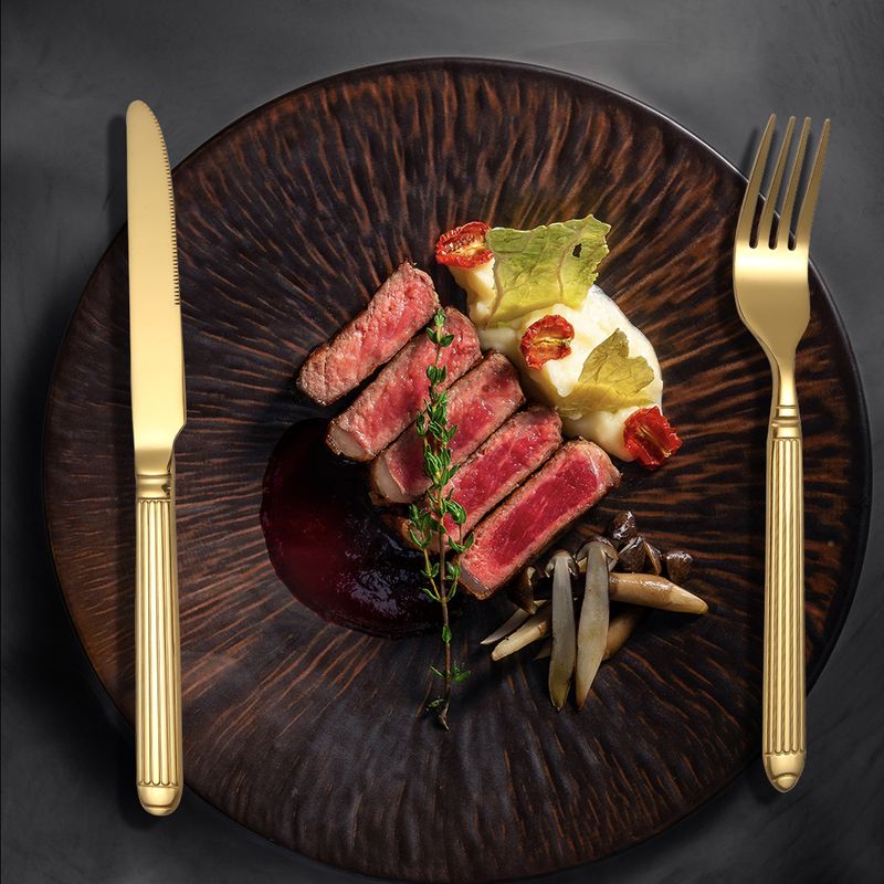 High End Western Tableware Set Stainless Steel Steak Knife Fork And Spoon 16/24 Piece Set_voghion.com