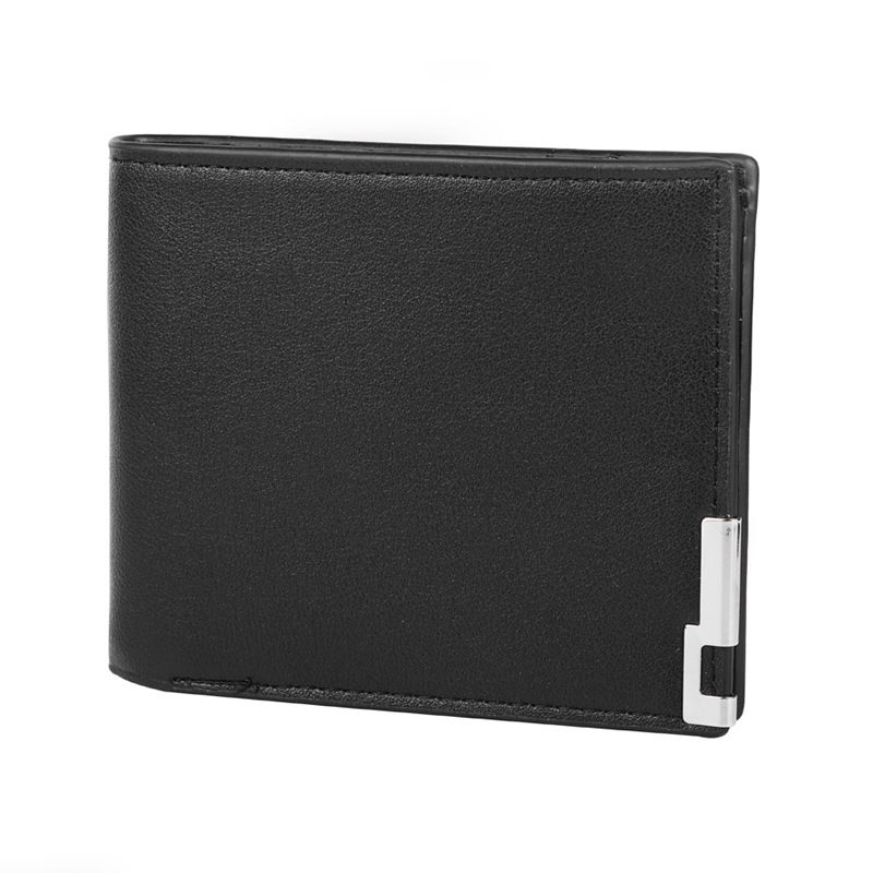 Nouveau portefeuille en cuir décontracté pour homme, à bords courts et à fermeture éclair_voghion.com