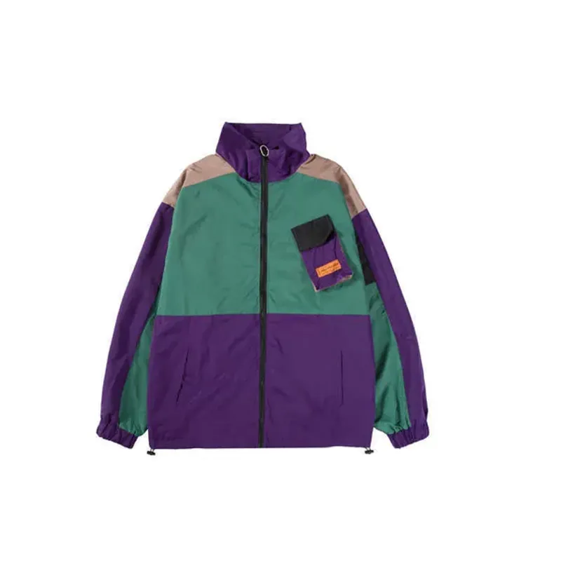 Herrjackor GONTHWID Hip Hop Vintage träningsjacka Streetwear Color Block Patchwork Windbreaker Zip Up Coats 2022 Herr_voghion.com