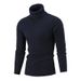 Maglione invernale da uomo con collo alto, maglione invernale da uomo, maglione a collo alto spesso, maglione a righe tinta unita, maglione casual caldo a collo alto_voghion.com