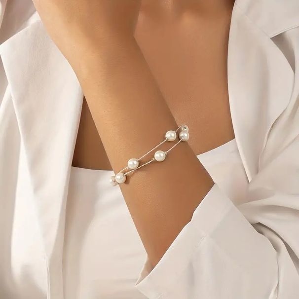 Handgemachte Sternenhimmel für Damen Mode süße Doppelschicht Perlenarmband Accessoire_voghion.com