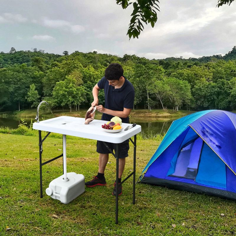 Folding Portable Fish Cleaning Cutting Table_voghion.com