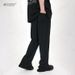 men's clothing original new national trend straight trousers hem button craft drape loose solid color sports pants_voghion.com