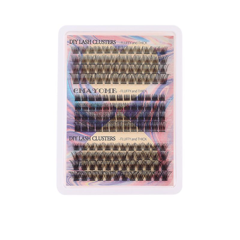 Cross border new 148 clusters of mixed thick C curved false eyelashes set naturally curled DIY segmented eyelashes_voghion.com