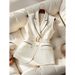 Women's Clothing White Suit Vest For Women, Good Looking For Early Autumn, Age Reducing Waist Vest Top_voghion.com