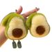 Ciondolo per borsa in pelliccia di coniglio Rex, ciondolo per portachiavi in peluche con avocado, ciondolo per borsa personalizzato con avocado, ciondolo per coppia di fidanzate_voghion.com