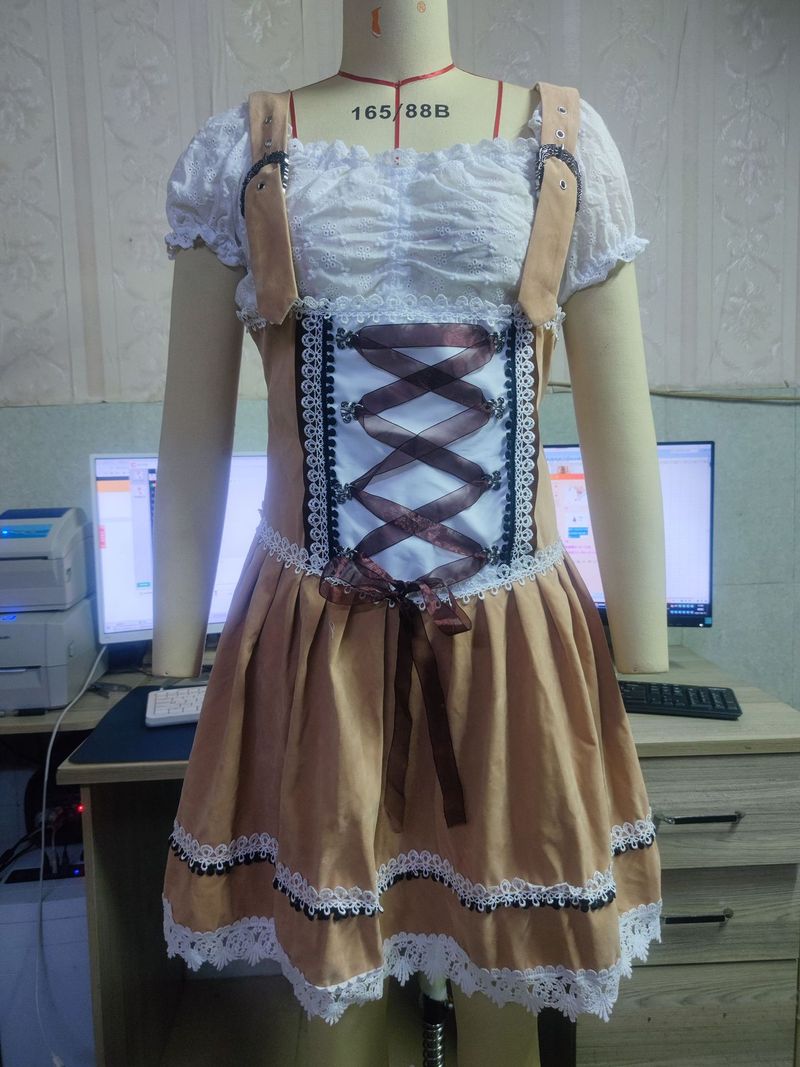 Women's Clothing High Quality German Oktoberfest Costume COS Costume Munich Bavaria Festival Suspender Dress_voghion.com