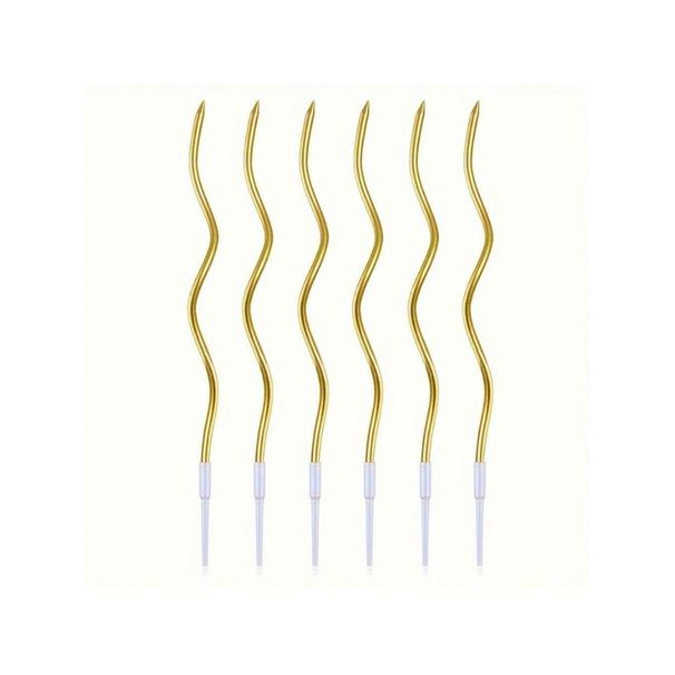 20set/6/12pcs Pet/dog Cat Birthday Candles Spiral Cake Candles Long Thin Cake Candles For Wedding Party And Cake Decoration_voghion.com