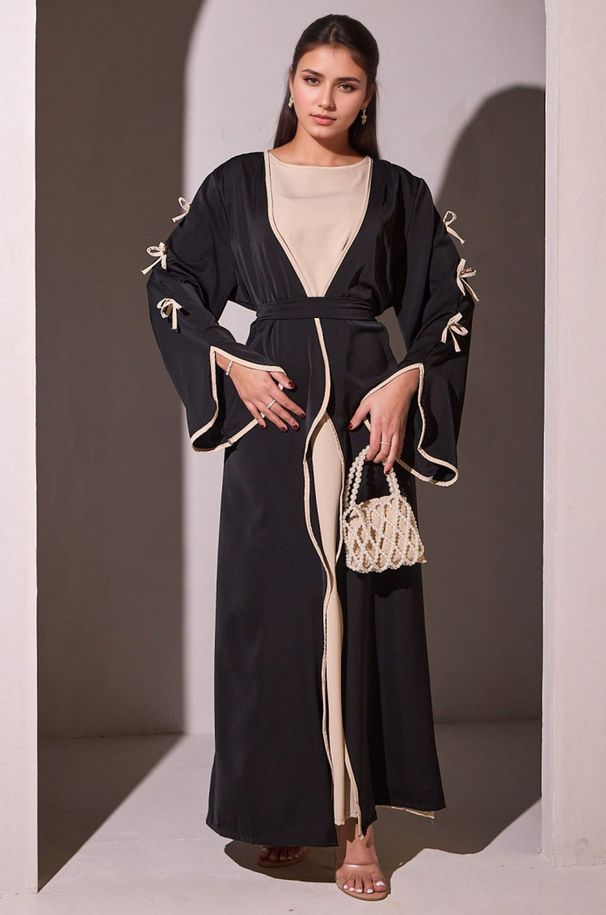 Women's Clothing New Muslim Belt Bow Robe Fashionable And Elegant Dress Banquet_voghion.com