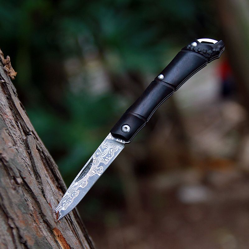 Centipede C106 Damascus Steel Small High Hardness Sharp Portable Folding Self-Defense Fruit Knife_voghion.com