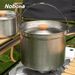 Set di pentole da campeggio in acciaio inossidabile 304 - Kit da cucina portatile per esterni con pentola per zuppa, padella e utensili compatti per picnic, viaggi su strada_voghion.com