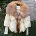 Women's Clothing Autumn And Winter New White Duck Down Jacket Short Style Temperament Fox Fur Collar Fur Coat_voghion.com