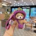 Internet Celebrity Cartoon Kopfbedeckung Bär Schlüsselanhänger süße Plüsch Puppe Tasche entzückende Girly Herz Anhänger_voghion.com