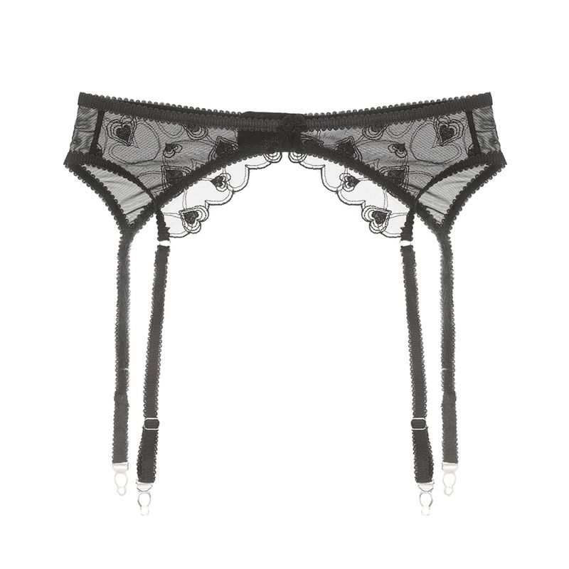 Women's clothing Embroidered garter straps, European and American anti slip and clip on stockings_voghion.com