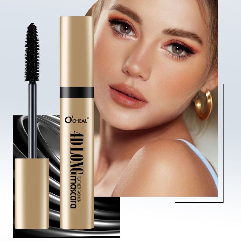 O'CHEAL 4D Long Feather Fashion Mascara - Waterproof Volumizing Curling Lengthening Lash Mascara_voghion.com
