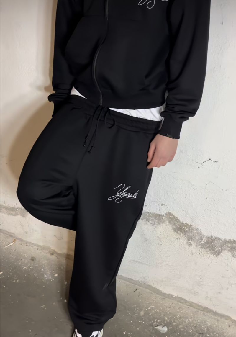 Damenbekleidung Zweiteilige Jogginghose mit doppelter Taille, trendige, lockere Hip-Hop-Sporthose mit weitem Bein und Freizeithose_voghion.com