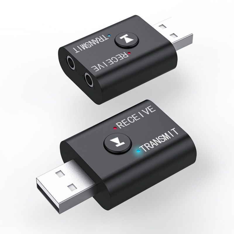 Adattatore Bluetooth BT5.0 Ricevitore e trasmettitore audio wireless Doppia funzione Bluetooth 5.0 Dongle USB per altoparlante Auricolare Auto_voghion.com