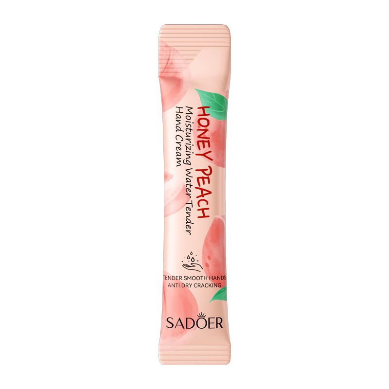 SADOER Peach Moisturizing Nourishing Autumn and Winter Striped Hand Cream in English_voghion.com