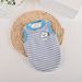 Clothes Teddy Bichon Small Dog Puppy Pet Color Stripe Warm Vest Winter Wear_voghion.com