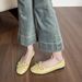 Square Head Shallow Mouth Ballet Flats Women's Bow French Single Shoes Soft-soled Grandma Shoes_voghion.com
