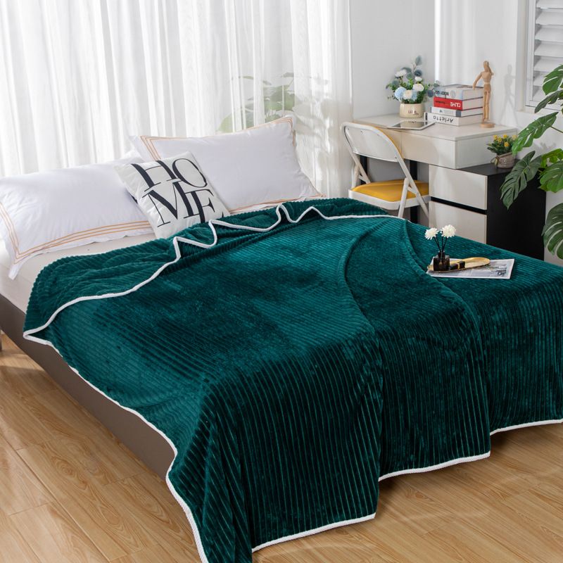 Coperta in pile magico a coste bifacciale - Coperta invernale ultra soffice per bambini e adulti, morbida coperta per la cameretta dei bambini, copriletto reversibile_voghion.com