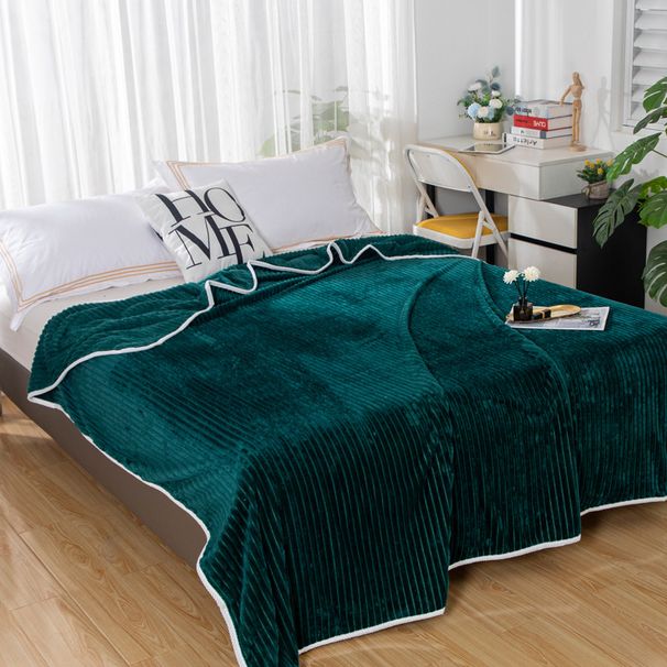 Coperta in pile magico a coste bifacciale - Coperta invernale ultra soffice per bambini e adulti, morbida coperta per la cameretta dei bambini, copriletto reversibile_voghion.com