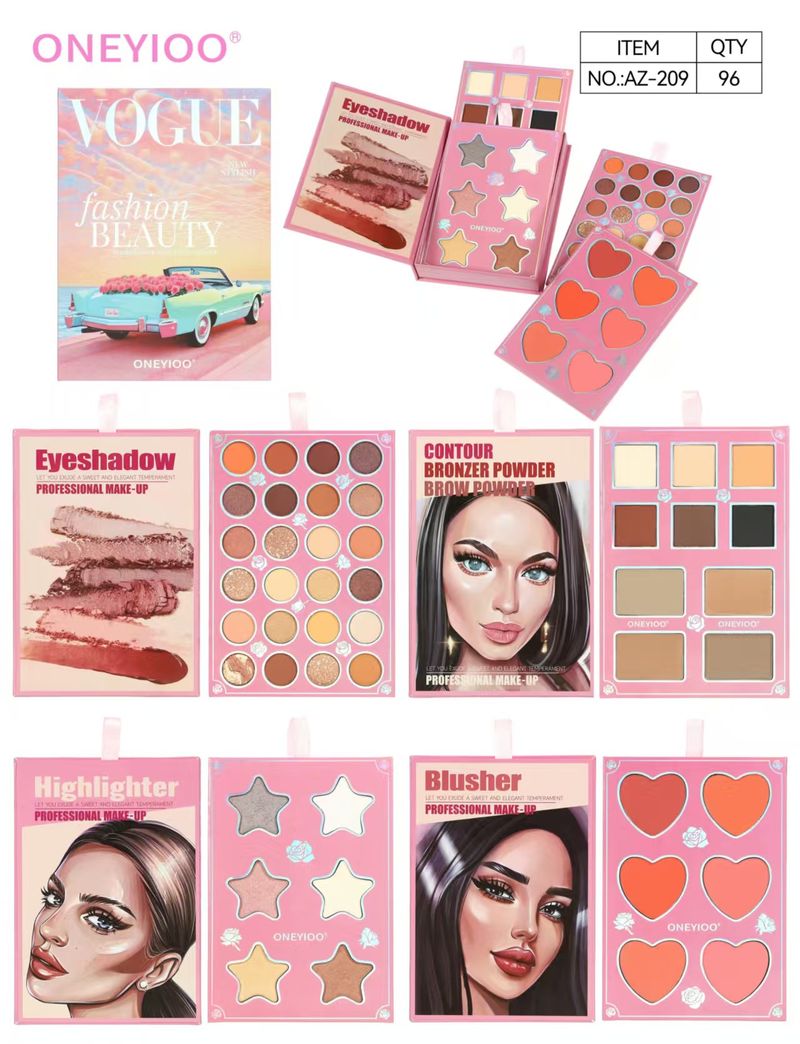 Sombra de ojos Nueva paleta de sombras de ojos Mate Perlado Rubor Iluminador Corrector Paleta de maquillaje multifunción_voghion.com
