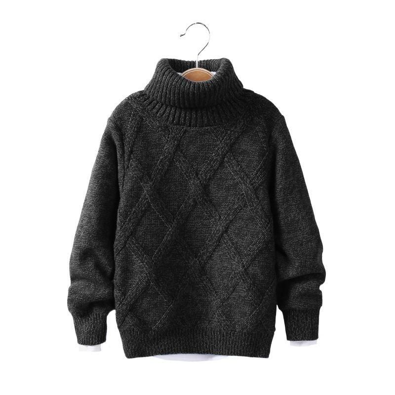 Mother & Kids 2024 Neuer Rollkragenpullover für Kinder, dicker Herbst-/Winterpullover mit extra Flor für Kinder_voghion.com