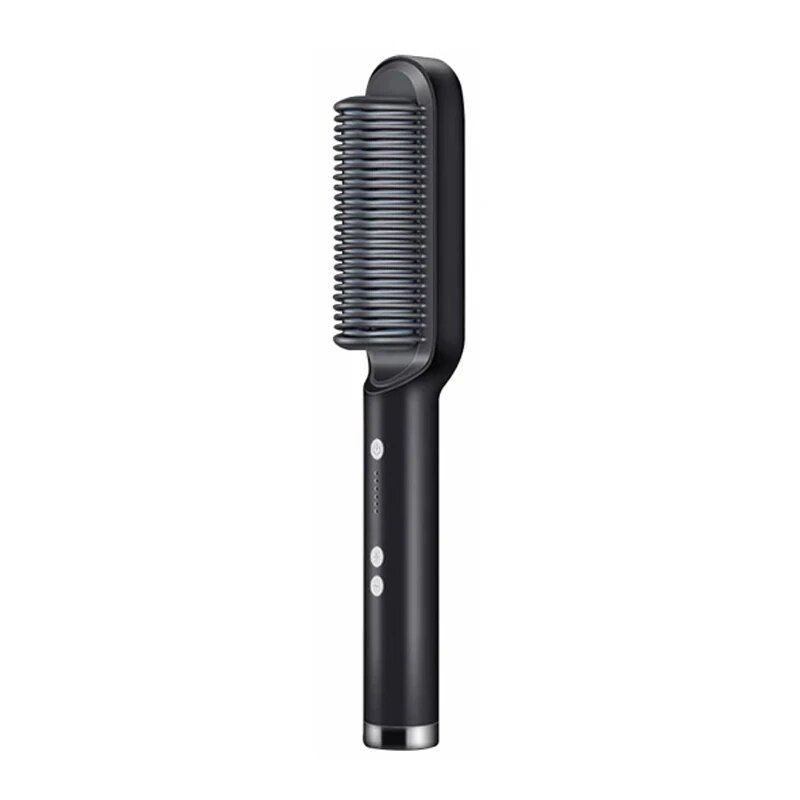 2 In 1 Portable Electric Hair Straightening Brush Hair Straightener Electric Comb Straightener Hair Brushes_voghion.com