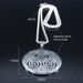 Collana in acciaio inossidabile con vortice da stregoneria, colore argento, collana con nodo celtico vichingo, triskele, spirale, gioielli N7062S02_voghion.com