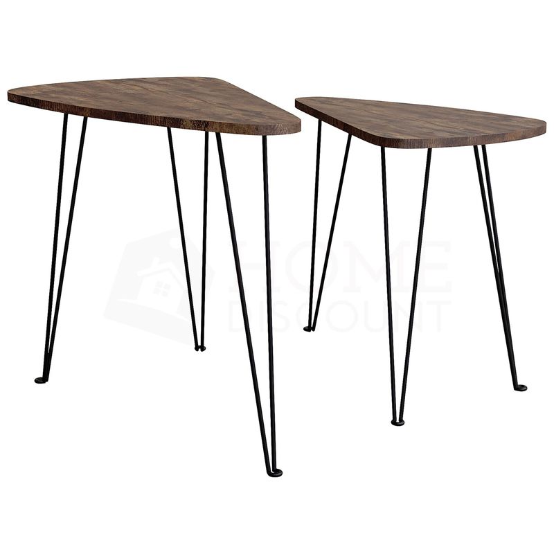 Wooden Nested Nesting Nest Of Tables Set Of 2 3 Coffee Side Table Living Room_voghion.com