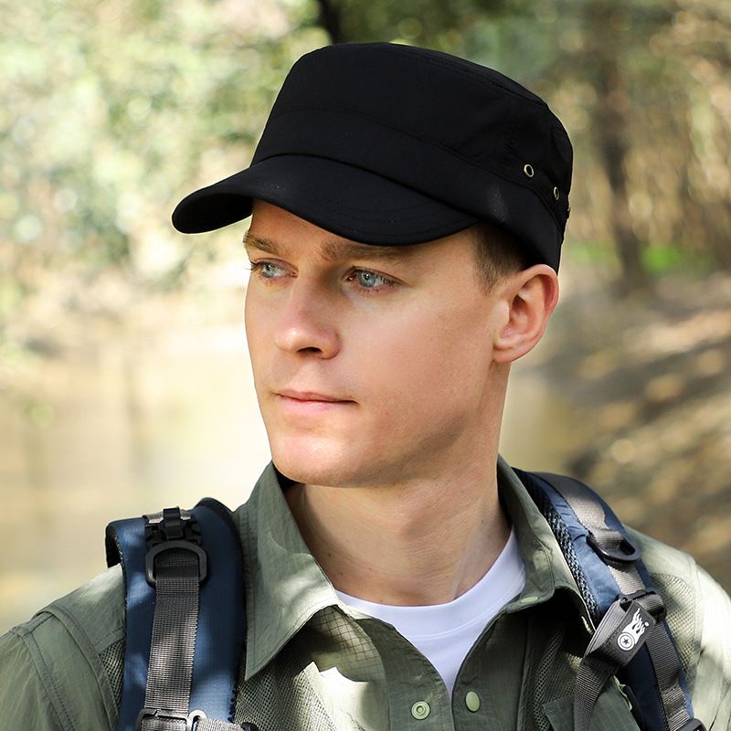 Gorra de béisbol de trabajo para hombre: ligera y transpirable para senderismo, pesca y actividades al aire libre. Correa ajustable y protección solar UPF._voghion.com
