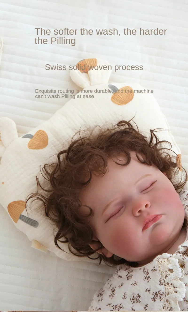 Oreiller en forme de U pour nouveau-né en coton pour bébé, coussin d'allaitement pour nouveau-né, coussin de soutien pour le sommeil, coussin concave en coton_voghion.com