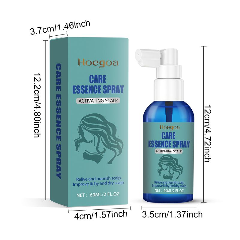 Spray Essenziale per la Cura del Cuoio Capelluto, Nutriente, Idratante, Pulisce la Barba, Previene il Diradamento dei Capelli, Spray Essenziale per l'Alopecia Areata e Ispessimento dei Capelli_voghion.com